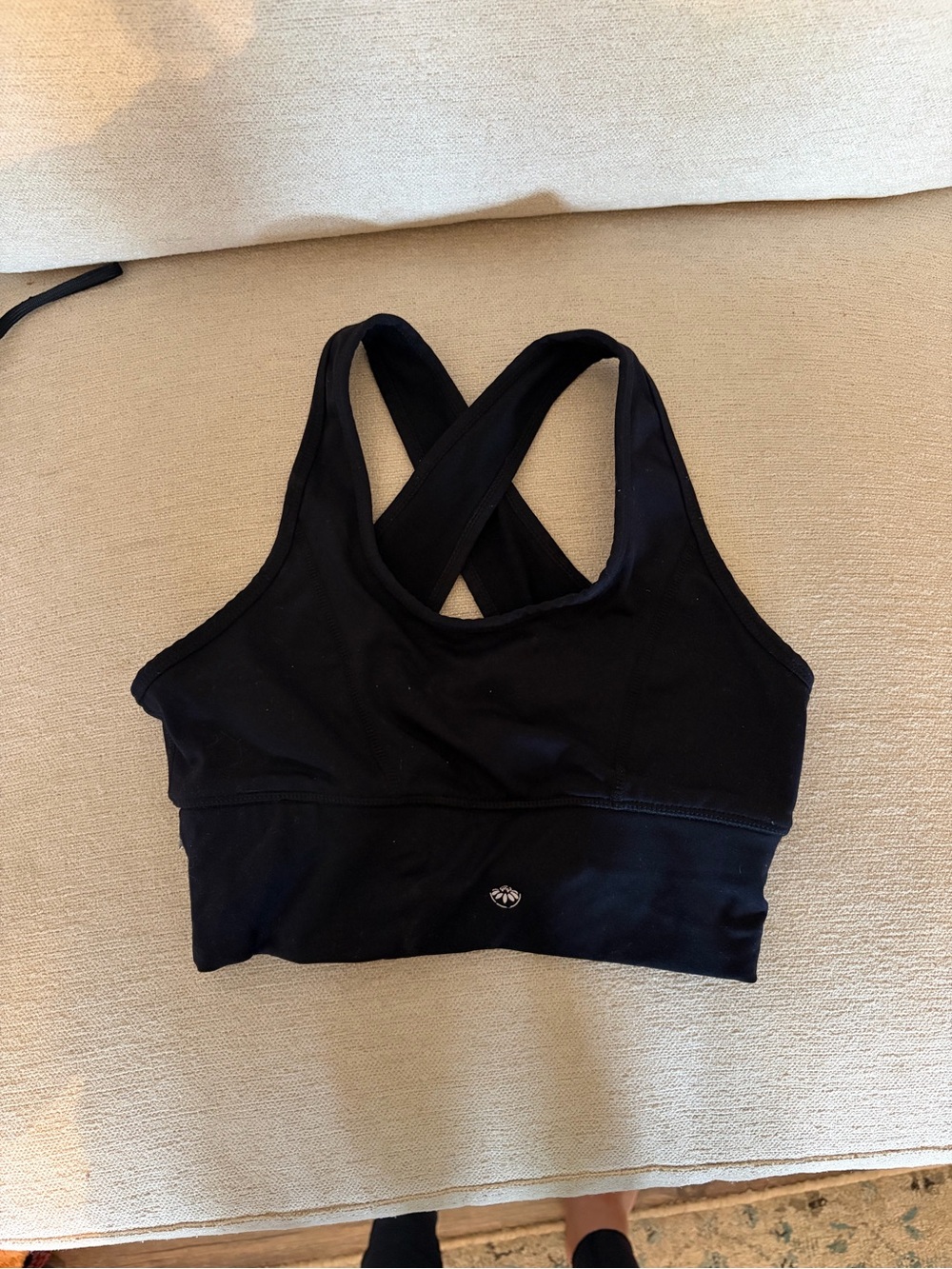 Black Cross-Back Sports Bra - Brand: senita